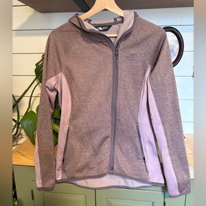 The North Face Women’s Full-Zip Hoodie Fleece Jacket – Mauve/Taupe – Size S/P